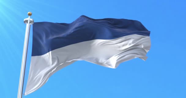 Assen Flag Drenthe Países Bajos Bucle — Vídeos de Stock