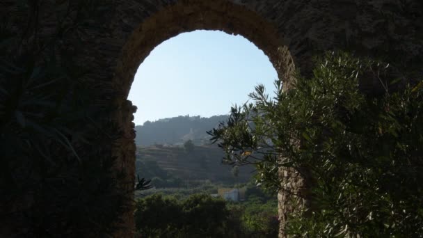 Arc Dans Ancien Aqueduc Romain Almuecar Grenade Espagne — Video