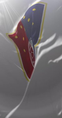 Saraybosna Kantonu, Bosna-Hersek bayrağı. Döngü. 4K Dikey