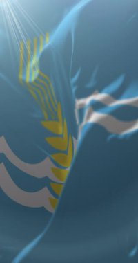 Selenge bayrağı, Moğolistan. Döngü. 4K Dikey