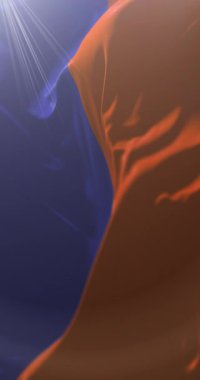 Sokoto eyaleti bayrağı, Nijerya. Döngü. 4K Dikey