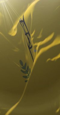 Kuzey Sina Valiliği bayrağı, Mısır. Döngü. 4K Dikey