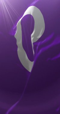 Feminist bayrak. 4K dikey. Döngü