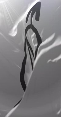 İşgalcilerin bayrağı. 4K dikey. Döngü