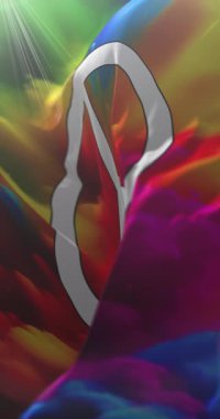 Renkli Barış Bayrağı. 4K dikey. Döngü