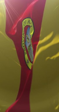 Flag of Abra Province, Philippines. Loop. 4K Vertical