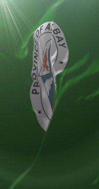 Filipinler, Albay Eyaleti bayrağı. Döngü. 4K Dikey