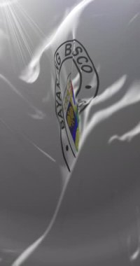 Basco bayrağı, Batanes, Filipinler. Döngü. 4K Dikey