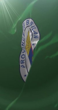 Filipinler 'in Basilan ilinin bayrağı. Döngü. 4K Dikey