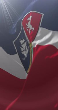 Batangas Province Flag, Philippines. Loop. 4K Vertical