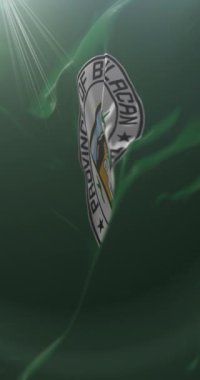 Flag of Bulacan Province, Philippines. Loop. 4K Vertical