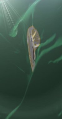 Filipinler, Camiguin Eyaleti bayrağı. Döngü. 4K Dikey