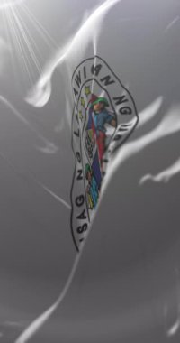 Flag of Cavite Province, Philippines. Loop. 4K Vertical