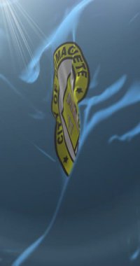 Flag of Dumaguete City, Philippines. Loop. 4K Vertical