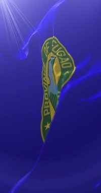 Filipinler, Ifugao Eyaleti bayrağı. Döngü. 4K Dikey