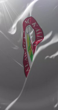 Flag of Kalinga Province, Philippines. Loop. 4K Vertical