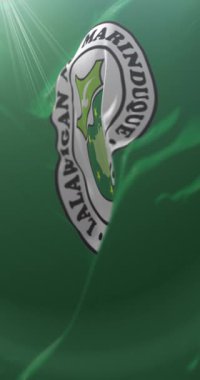 Marinduque, Filipinler bayrağı. Döngü. 4K Dikey