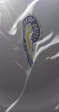 Filipinler 'in Misamis Doğu Eyaleti bayrağı. Döngü. 4K Dikey