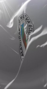 Filipinler, Nueva Ecija bayrağı. Döngü. 4K Dikey