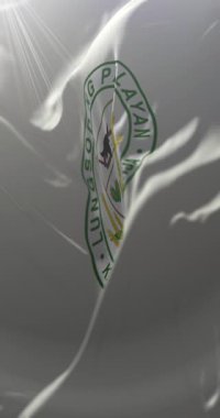 Palayan, Filipinler bayrağı. Döngü. 4K Dikey