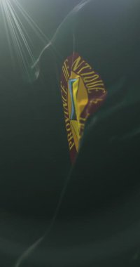 Antik Filipinler bayrağı. Döngü. 4K Dikey