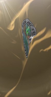 Flag of Agusan del Norte Province, Philippines. Loop. 4K Vertical