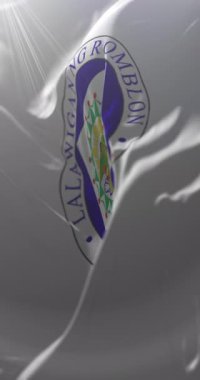Flag of Romblon Province, Philippines. Loop. 4K Vertical