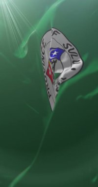 Filipinler, Sulu Eyaleti bayrağı. Döngü. 4K Dikey