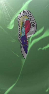 Siquijor Eyaleti, Filipinler bayrağı. Döngü. 4K Dikey