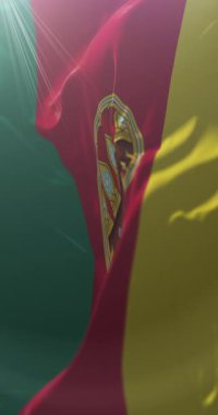 Tayland, Kamphaeng Phet Eyaleti bayrağı. Döngü. 4K Dikey