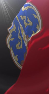 Tayland Nakhon Phanom Eyaleti bayrağı. Döngü. 4K Dikey