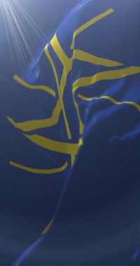 Etiyopya amblemi, Etiyopya bayrağı. Döngü. 4K Dikey