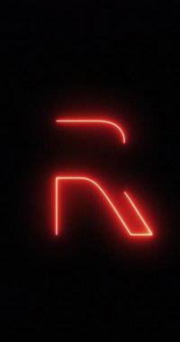 Güney Afrika Rand Sembolü neon ışığı altında. Döngü. 4K Dikey