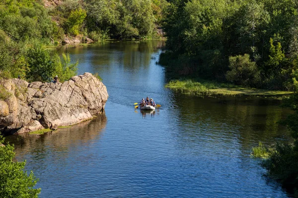 Yazın Rafting Yapmak Için Güzel Bir Nehir Ukrayna — Stok fotoğraf
