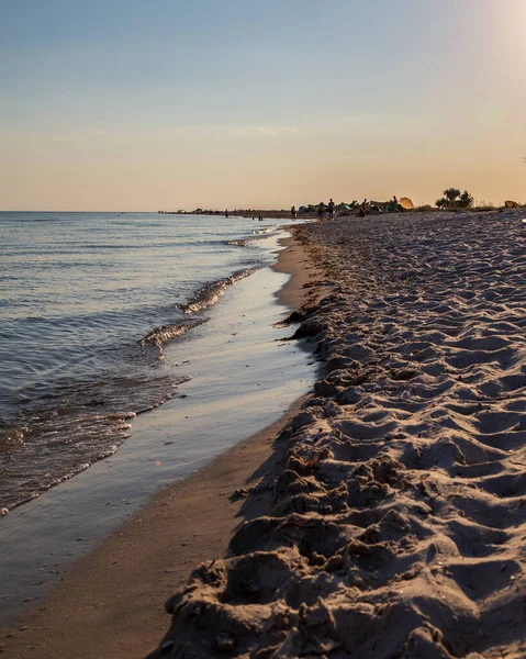 Прекрасный Песчаный Пляж Моря Джарылгач — стоковое фото