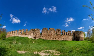 Ternopil bölgesindeki Mykulyntsi köyündeki şato. Ukrayna. 