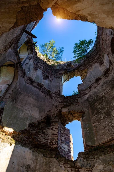 The ruins of Chervonohrad Castle in the village of nurkiv. Ukraine