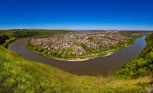 Beautiful View Canyon River Dniester City Summer Zalischyky — Stock Photo, Image