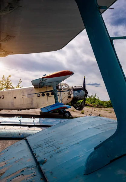 Avions Abandonnés Vieux Plein Air — Photo