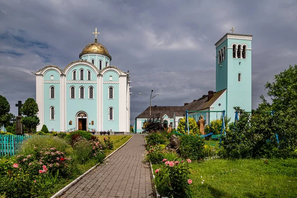 View Dormition Theotokos Cathedral Russian Orthodox Church Vladimir Volynsky Ukraine — стоковое фото
