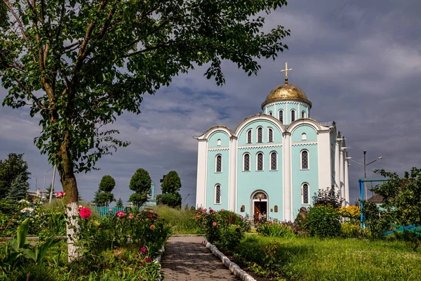 View Dormition Theotokos Cathedral Russian Orthodox Church Vladimir Volynsky Ukraine — стоковое фото