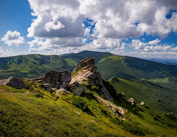 Piękny Widok Karpaty Lecie — Zdjęcie stockowe