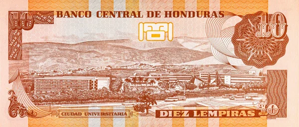 10 Lempiras, Honduras, 2019 Honduras Üniversitesi 'nin resmi. Honduras parası