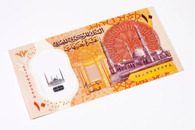 Kahire 'deki Muhammed Ali Camii' nden 10 Pound Mısır. Mısır 'ın polimer parası.