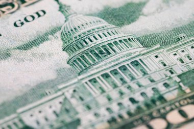 Tasarım amaçlı 50 Amerikan doları. Amerika Birleşik Devletleri 'nin parası. Kağıt fatura elementleri. 