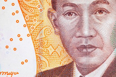 5000 Rupiah Endonezya ve Idham Chalid 'in portresi. Endonezya 'nın yeni parası.