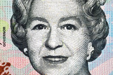 50 sent Bahamalar, yarım dolar ve Kraliçe II. Elizabeth 'in portresi. Bahamalar 'ın parası. Büyük Britanya kolonilerinin parası..