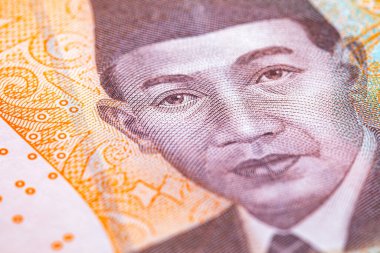 5000 Rupiah Endonezya ve Idham Chalid 'in portresi. Endonezya 'nın yeni parası.