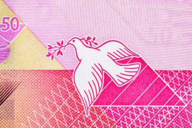 Tasarım için 50 şilin Kenya banknotunun bir parçası. Kenya ve Afrika 'nın parası.