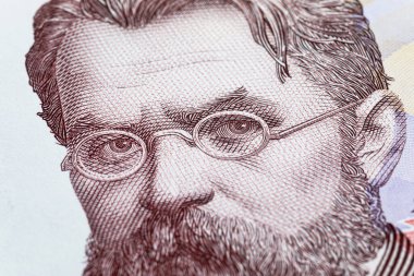 Ukrayna 'nın 1000 hryvniasından oluşan bir banknot parçası. Avrupa ve Ukrayna 'nın Parası.